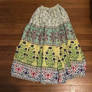 Colorful maxi skirt.